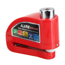 Motorcycle lock with alarm -Red