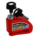 Motorcycle lock with alarm -Red