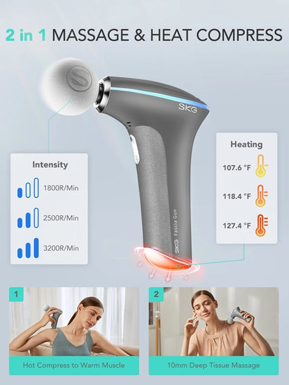 SKG-hierontapistooli F5 harmaa