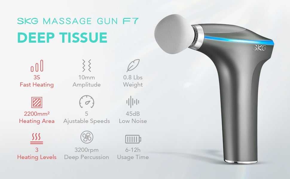 SKG Massage gun F7 with heat