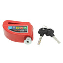 Motorcycle lock with alarm -Red