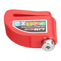 Motorcycle lock with alarm -Red